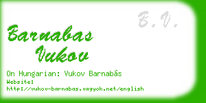 barnabas vukov business card